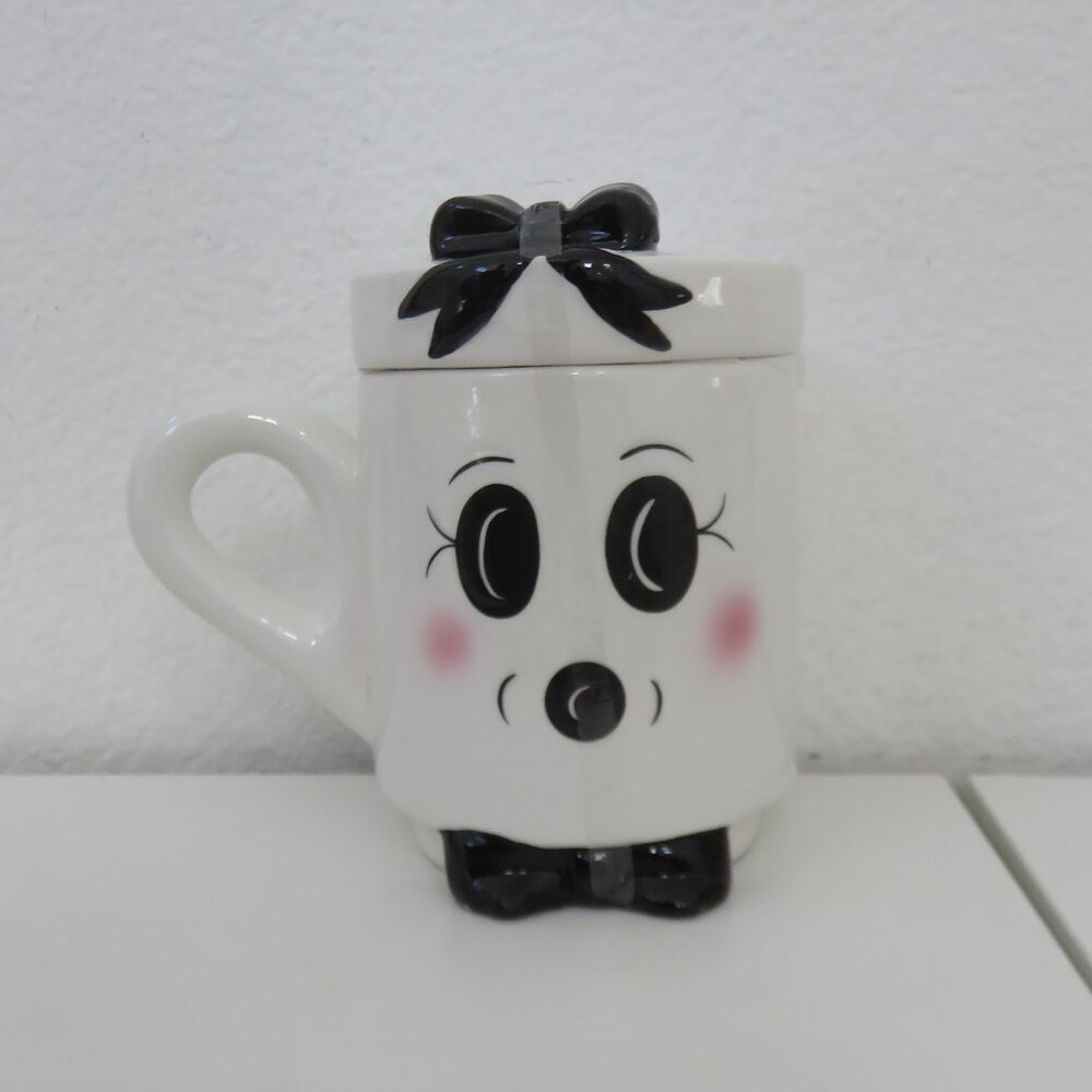 Transpac Whimsy Girl Ghost Mug w Lids